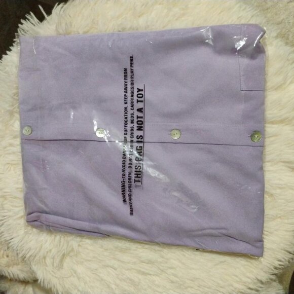 Sewn + Seen Lilac Long Sleeve Button Down Blouse NWT Size L - Picture 4 of 8